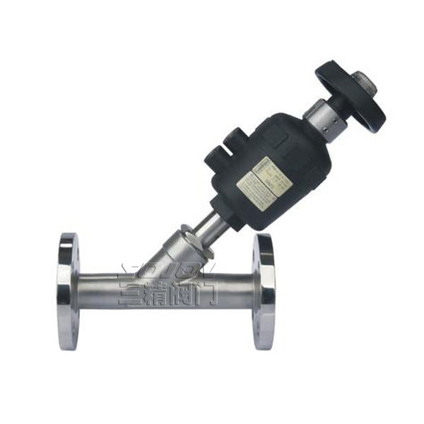 塑料頭氣動(dòng)帶手動(dòng)角座閥